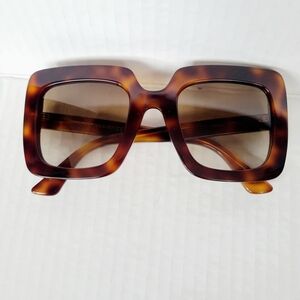 Gucci Brown Designer Sunglasses with Tinted Lenses